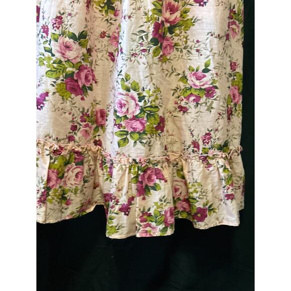 Aratta Silent Journey Artisan Maxi Floral Dress XS Pink Coquette Cottagecore - Picture 6 of 16